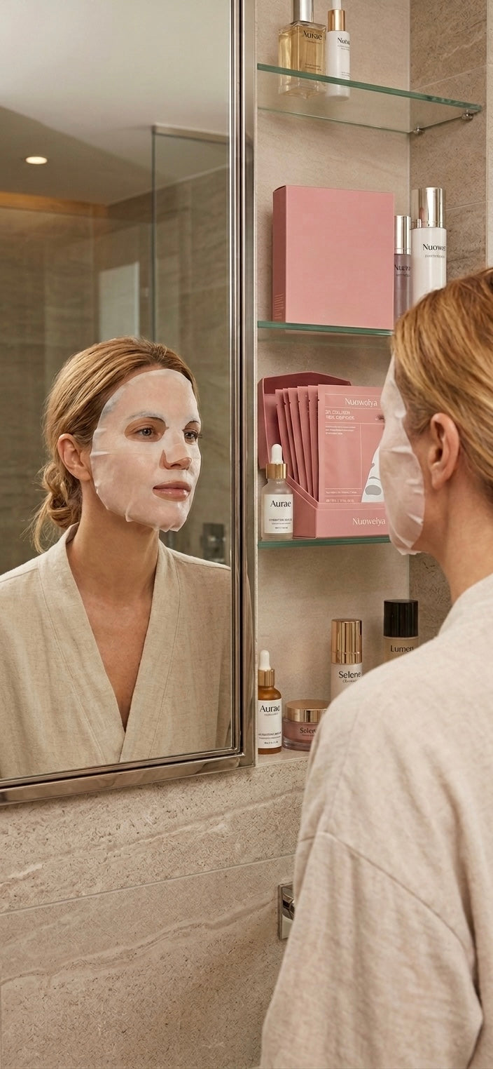 Masque Visage Bio-Collagène Hydratant — Repulpant & Anti-Âge Express