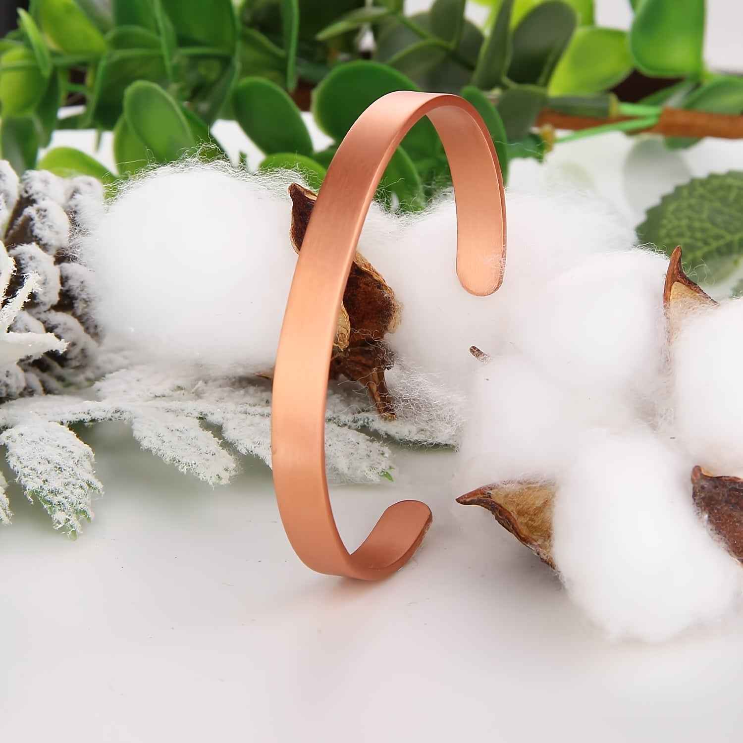 Fashion Copper Bracelets for Men Women, Copper Cuff Adjustable Size Copper Jewelry Gift for Birthday Christmas