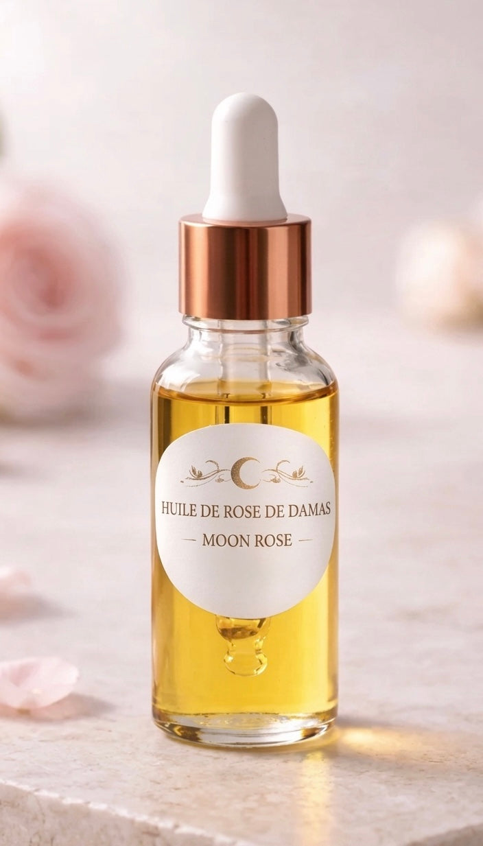 Huile de Rose de Damas Visage — Éclat, Hydratation & Anti-Âge | 20ml