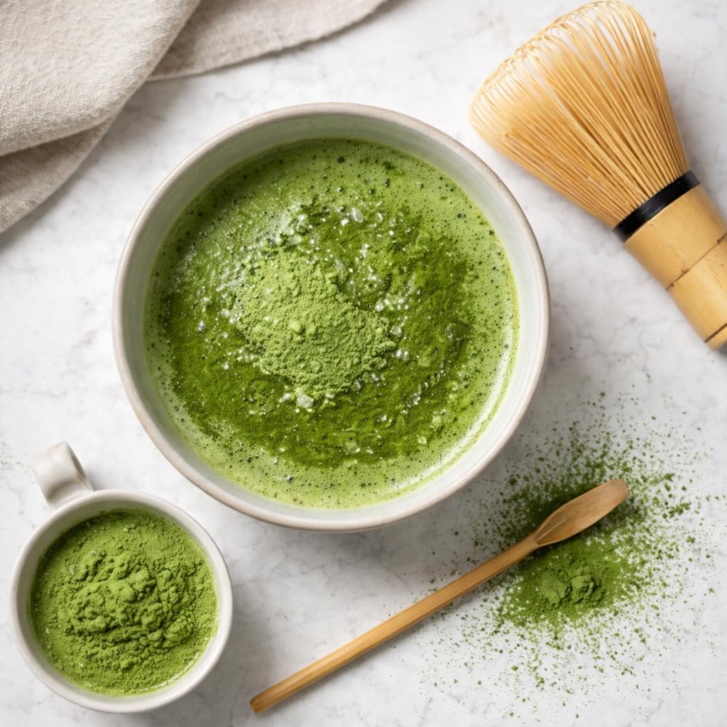Kit Rituel Énergie Douce — Bouteille Infuseur en Verre + Poudre de Matcha Cérémonie | Focus & Système Anti-Crash