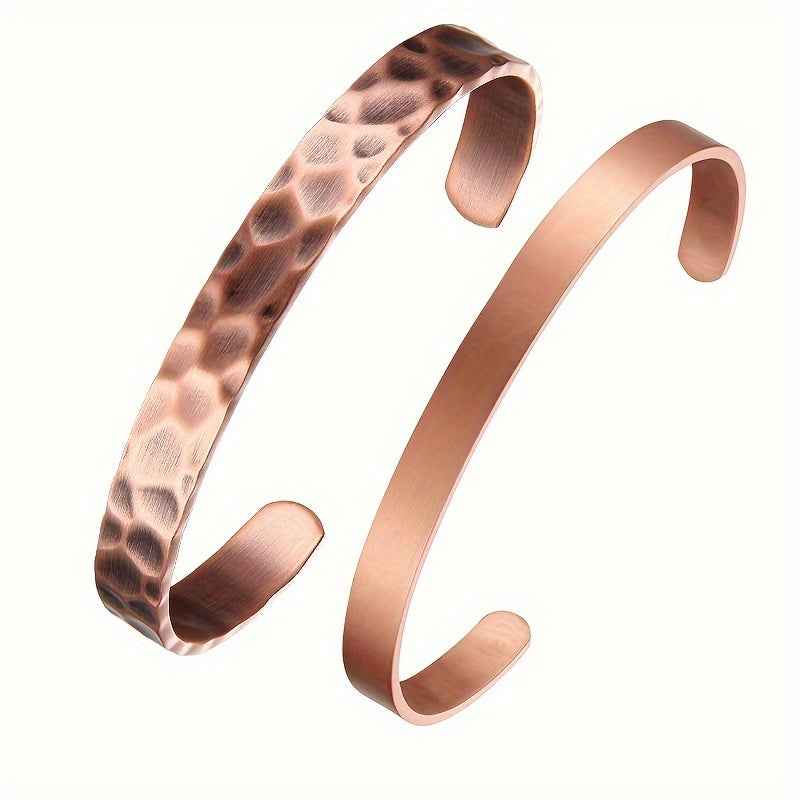 Fashion Copper Bracelets for Men Women, Copper Cuff Adjustable Size Copper Jewelry Gift for Birthday Christmas