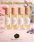 Coffret découverte MoonRose, bundle de 4 huiles naturelles pour le visage, huiles essentielles pour le soin de la peau.