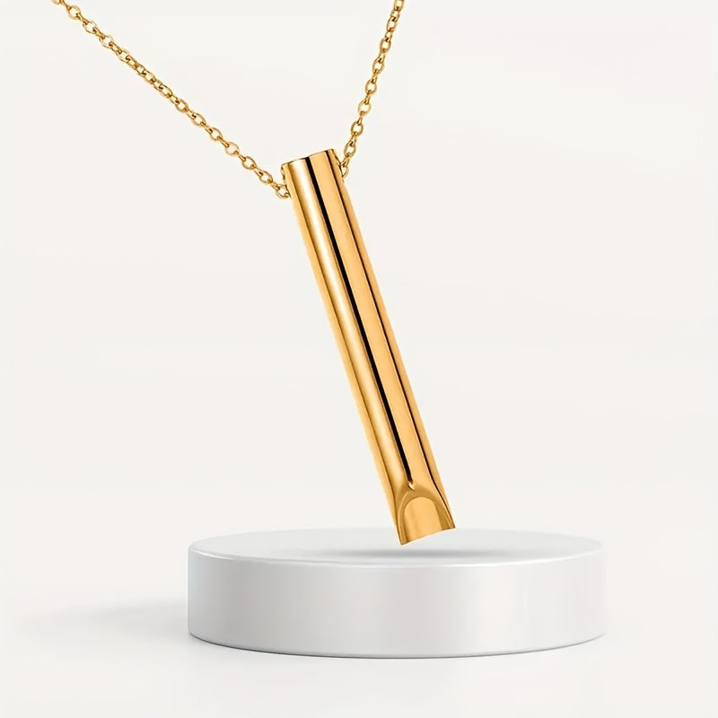 Collier anti-stress MoonRose doré avec guide de respiration pour réduire le stress et favoriser la relaxation.