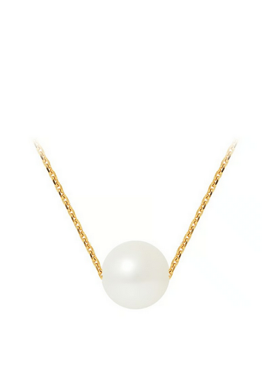 Collier La Perle de Foi de MoonRose avec pendentif or et perle, élégant bijou en or pour femme.