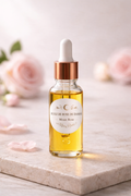 Huile essentielle de Rose de Damas pour le visage de la marque MoonRose, flacon de 20 ml, image montrant la bouteille.